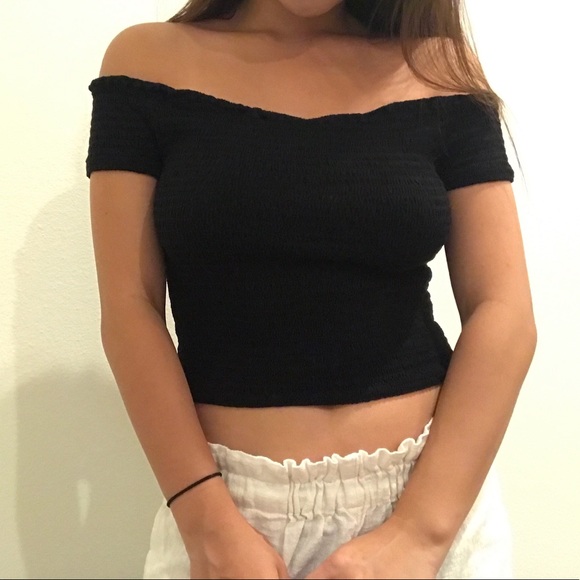 Brandy Melville Tops - Brandy Melville Black Off the Shoulder Top